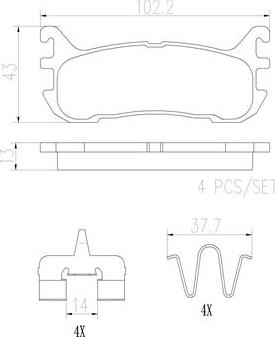 Brembo P49046N - Kit de plaquettes de frein, frein à disque cwaw.fr