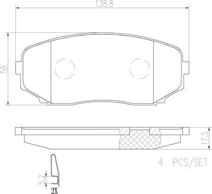 Brembo P49040N - Kit de plaquettes de frein, frein à disque cwaw.fr