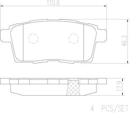 Brembo P49041N - Kit de plaquettes de frein, frein à disque cwaw.fr