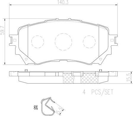 Brembo P49048N - Kit de plaquettes de frein, frein à disque cwaw.fr