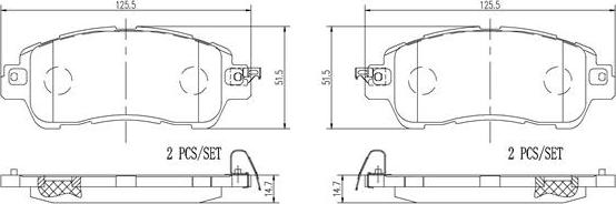 Brembo P49055N - Kit de plaquettes de frein, frein à disque cwaw.fr