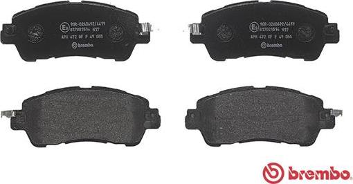 Brembo P 49 055 - Kit de plaquettes de frein, frein à disque cwaw.fr