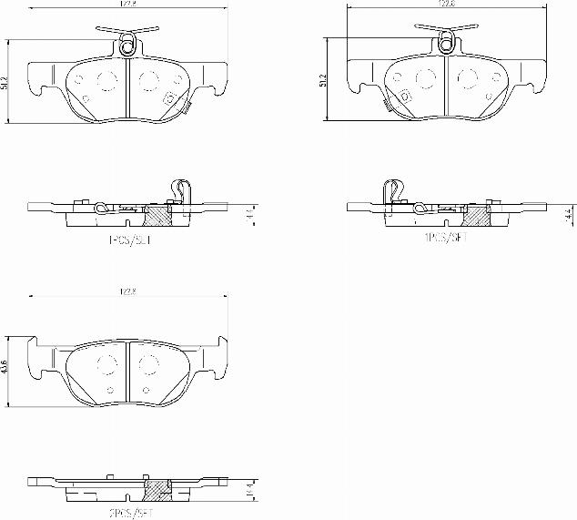 Brembo P49064N - Kit de plaquettes de frein, frein à disque cwaw.fr