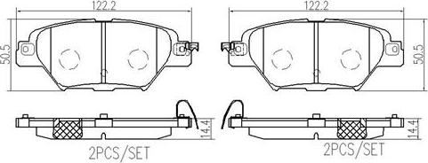 Brembo P49062N - Kit de plaquettes de frein, frein à disque cwaw.fr