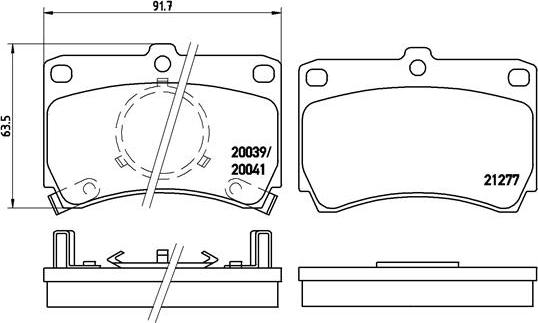 Brembo P 49 007 - Kit de plaquettes de frein, frein à disque cwaw.fr