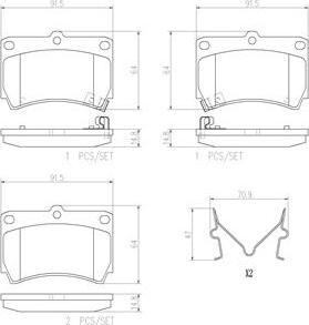 Brembo P49016N - Kit de plaquettes de frein, frein à disque cwaw.fr