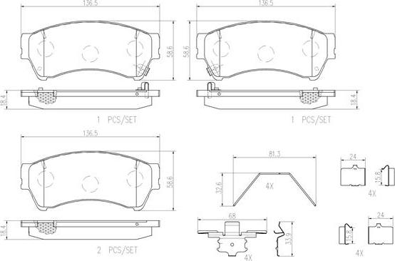 Brembo P49039N - Kit de plaquettes de frein, frein à disque cwaw.fr