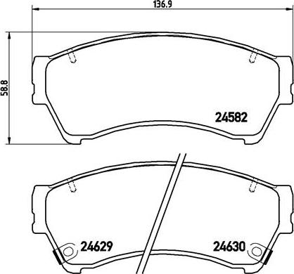 Brembo P 49 039 - Kit de plaquettes de frein, frein à disque cwaw.fr