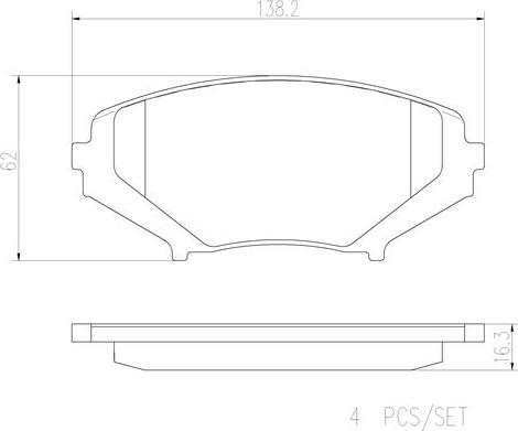 Brembo P49034N - Kit de plaquettes de frein, frein à disque cwaw.fr