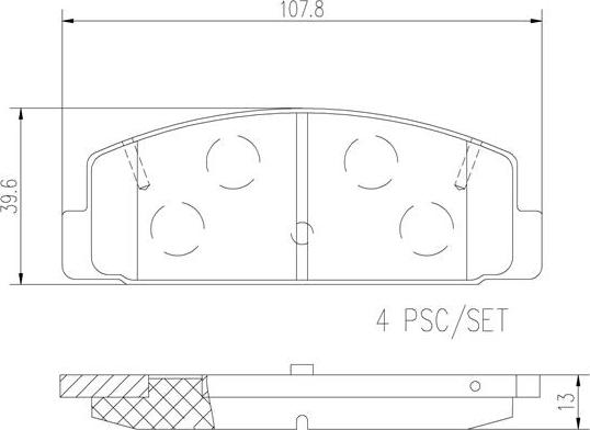 Brembo P49036N - Kit de plaquettes de frein, frein à disque cwaw.fr