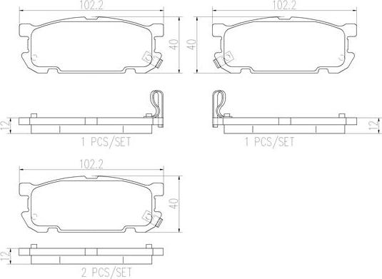 Brembo P49030N - Kit de plaquettes de frein, frein à disque cwaw.fr