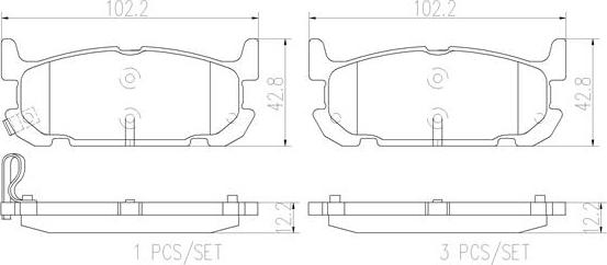 Brembo P49031N - Kit de plaquettes de frein, frein à disque cwaw.fr