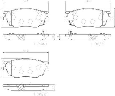 Brembo P49033N - Kit de plaquettes de frein, frein à disque cwaw.fr