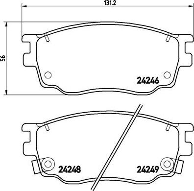 Brembo P 49 033 - Kit de plaquettes de frein, frein à disque cwaw.fr