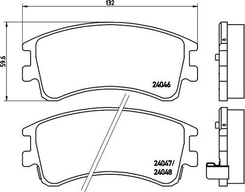 Brembo P 49 032 - Kit de plaquettes de frein, frein à disque cwaw.fr