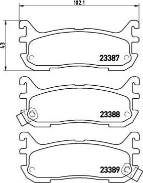 Brembo P 49 021 - Kit de plaquettes de frein, frein à disque cwaw.fr