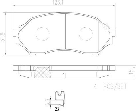 Brembo P49027N - Kit de plaquettes de frein, frein à disque cwaw.fr