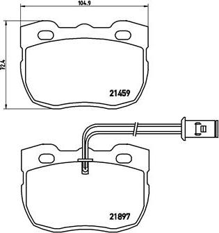 Brembo P 44 004 - Kit de plaquettes de frein, frein à disque cwaw.fr