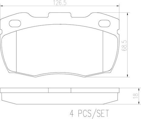 Brembo P44005N - Kit de plaquettes de frein, frein à disque cwaw.fr