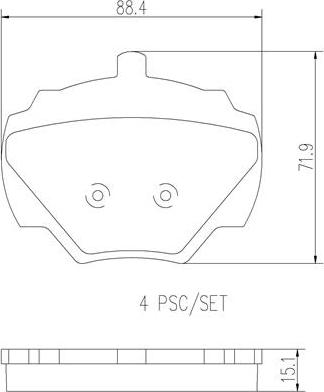 Brembo P44001N - Kit de plaquettes de frein, frein à disque cwaw.fr