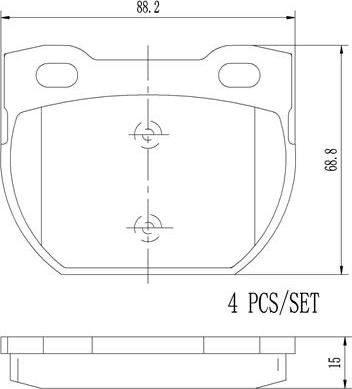 Brembo P44007N - Kit de plaquettes de frein, frein à disque cwaw.fr