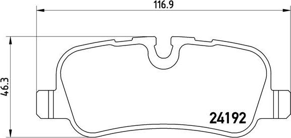 Brembo P 44 019 - Kit de plaquettes de frein, frein à disque cwaw.fr