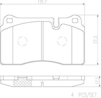 Brembo P44018N - Kit de plaquettes de frein, frein à disque cwaw.fr