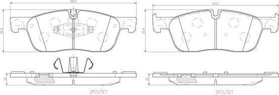 Brembo P44026N - Kit de plaquettes de frein, frein à disque cwaw.fr