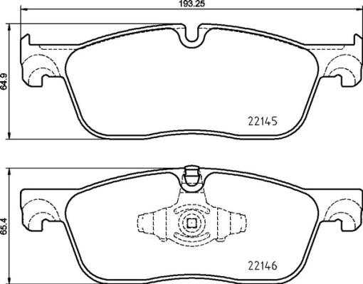 Brembo P 44 026 - Kit de plaquettes de frein, frein à disque cwaw.fr