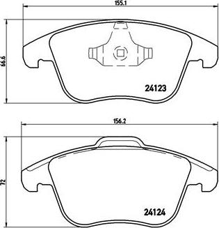 Brembo P 44 020X - Kit de plaquettes de frein, frein à disque cwaw.fr