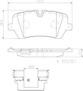 Brembo P44021N - Kit de plaquettes de frein, frein à disque cwaw.fr