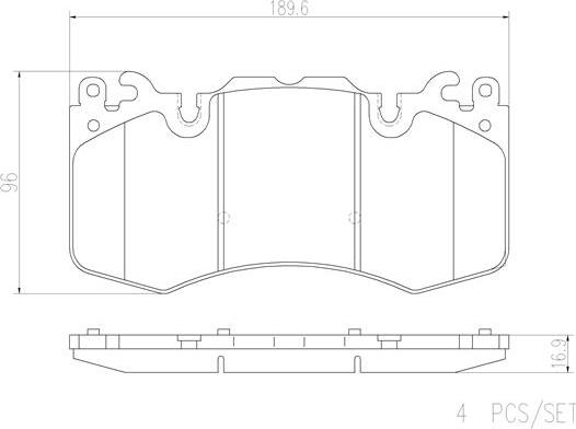 Brembo P44023N - Kit de plaquettes de frein, frein à disque cwaw.fr