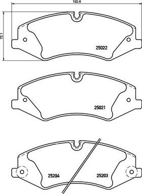 Brembo P 44 022 - Kit de plaquettes de frein, frein à disque cwaw.fr