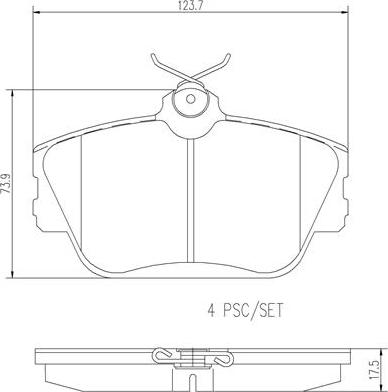 Brembo P46001N - Kit de plaquettes de frein, frein à disque cwaw.fr