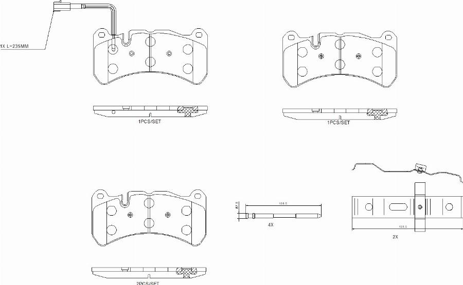 Brembo P48003N - Kit de plaquettes de frein, frein à disque cwaw.fr