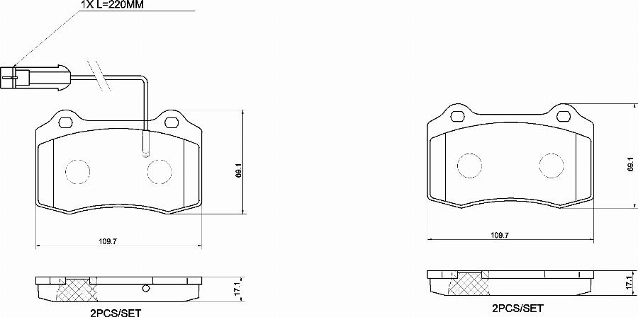 Brembo P48002N - Kit de plaquettes de frein, frein à disque cwaw.fr