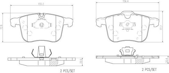 Brembo P59049N - Kit de plaquettes de frein, frein à disque cwaw.fr