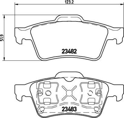 Brembo P 59 044 - Kit de plaquettes de frein, frein à disque cwaw.fr