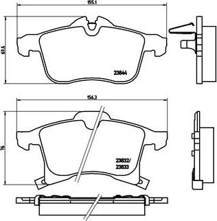 Brembo P 59 045 - Kit de plaquettes de frein, frein à disque cwaw.fr