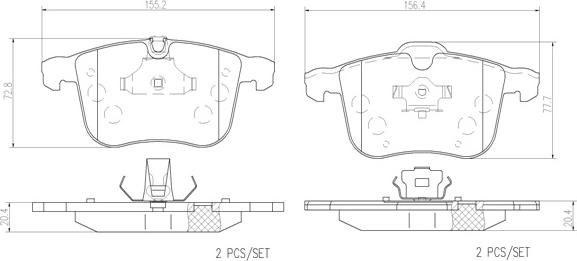 Brembo P59046N - Kit de plaquettes de frein, frein à disque cwaw.fr