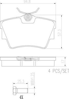 Brembo P59041N - Kit de plaquettes de frein, frein à disque cwaw.fr