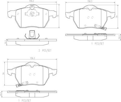 Brembo P59048N - Kit de plaquettes de frein, frein à disque cwaw.fr