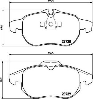 Brembo P 59 043X - Kit de plaquettes de frein, frein à disque cwaw.fr