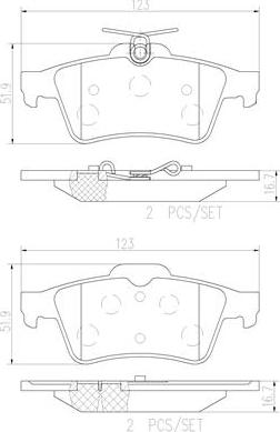 Brembo P59042N - Kit de plaquettes de frein, frein à disque cwaw.fr