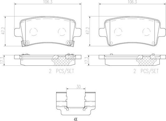 Brembo P59059N - Kit de plaquettes de frein, frein à disque cwaw.fr