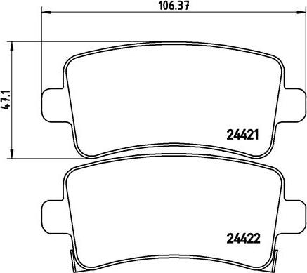 Brembo P 59 059 - Kit de plaquettes de frein, frein à disque cwaw.fr