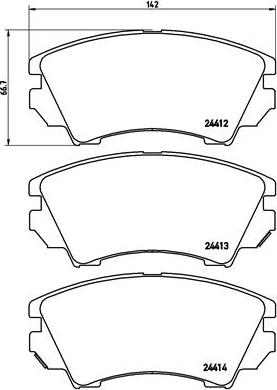 Brembo P 59 055X - Kit de plaquettes de frein, frein à disque cwaw.fr