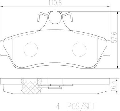 Brembo P59056N - Kit de plaquettes de frein, frein à disque cwaw.fr