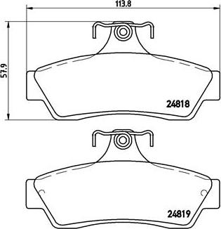 Brembo P 59 056 - Kit de plaquettes de frein, frein à disque cwaw.fr