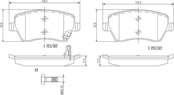 Brembo P59050N - Kit de plaquettes de frein, frein à disque cwaw.fr